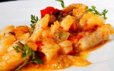 Cod in Ajoarriero, one of the typical dishes of the Camino de Santiago